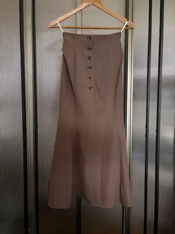 NATURAL BEAUTY BASIC 머메이드 롱 스커트 베이지