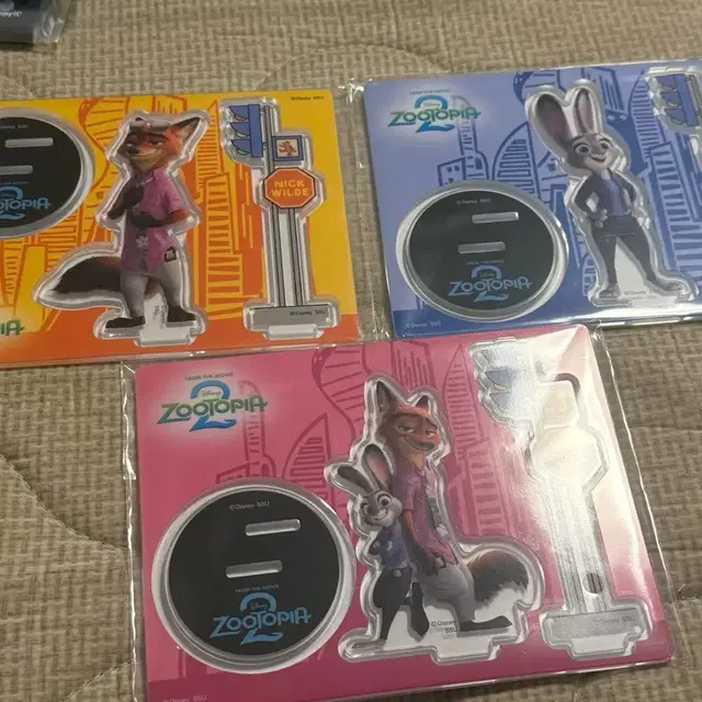 주토피아 아크릴 스탠드 3개 세트