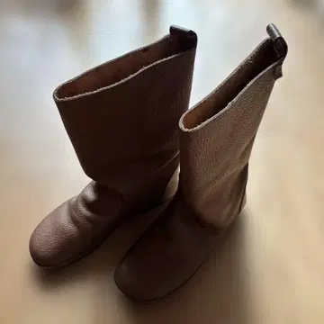 KOOS 브라운 가죽 미들 부츠 사이즈 38