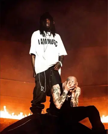 공식 Playboi Carti IAMMUSIC 화이트 XL 마르치