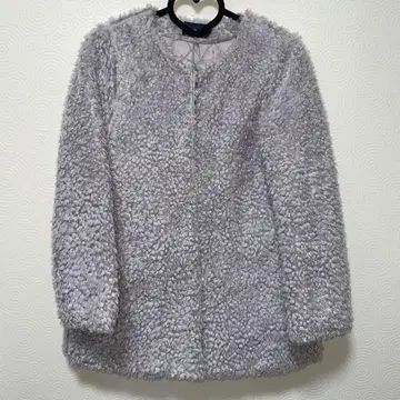 새상품급 EMODA 에모다 여성용 퀼팅 보아 자켓 그레이