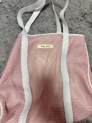 qbag paris 메쉬 토트백 핑크