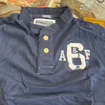 Abercrombie & Fitch 네이비 피케 셔츠 M 택 포함 새상품