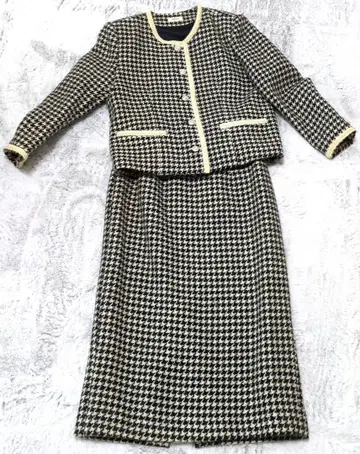 하운드투스 패턴 정장 세트 하운드투스 레트로