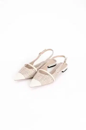 Tweed Slingback Flats [36]