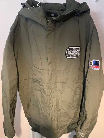 [ XLARGE ] 후드 부착 나일론 자켓 XL 올리브