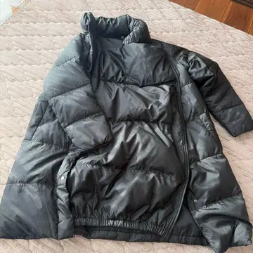 블랙 맘 코트 다운 자켓