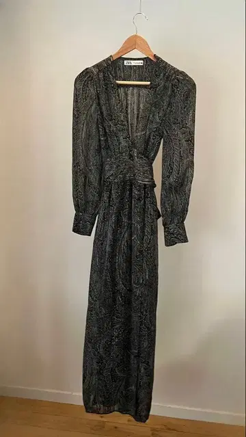 ZARA 페이즐리 무늬 롱 드레스