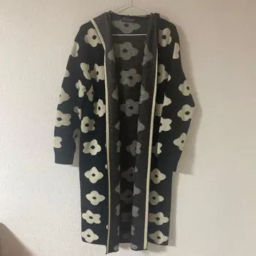 롱 후드 가디건