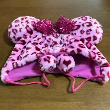 디즈니 팬캡 2025 레오파드 핑크 레오파드 무늬