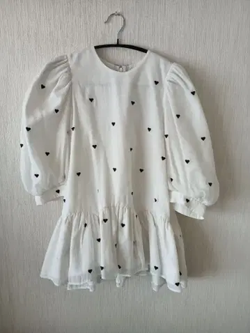 20thTHE HANYx 체스 하트 탑 화이트 튜닉