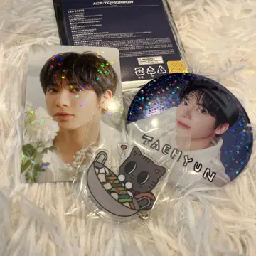 TXT 태현 A 팝업 캔뱃지 트레이딩 카드 다코냥 세트