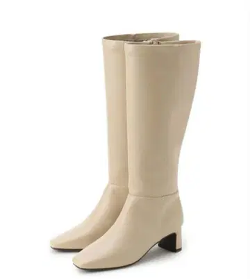 인덱스 Index 가죽 느낌 롱 부츠 라이트 베이지