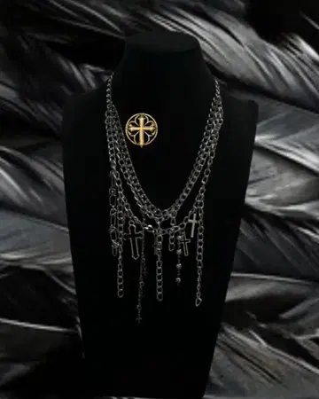 handmade/ 십자가 y2k/Fgrunge/Necklace