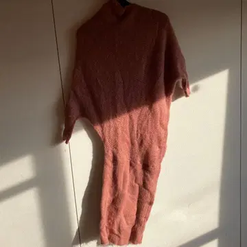 모헤어 니트 원피스 핑크