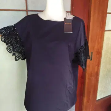 새상품 Paul Stuart 네이비 (다크 네이비) 레이스 소매 상의