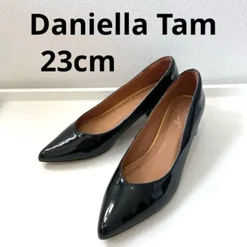 다니엘라 탐 에나멜 펌프스 23cm 블랙 스틸레토 36