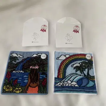 미사용 새상품 FEILER 타월 손수건 헤더 브라운 2장 세트