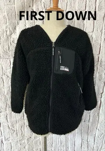 FIRST DOWN 노카라 보아 플리스 자켓 블랙 Free