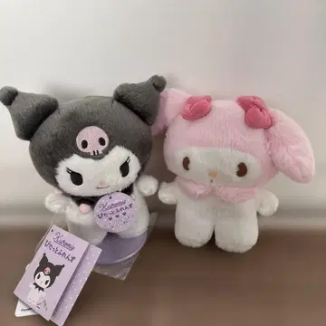 딱 붙는 프렌즈 쿠로미와 마이멜로디 봉제 인형 세트