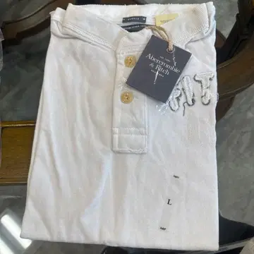 Abercrombie & Fitch 화이트 피케 셔츠 L