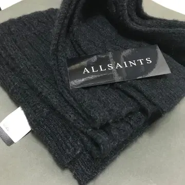 ALLSAINTS 블랙 니트 머플러