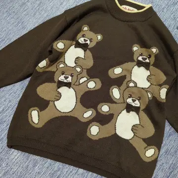 구제샵 구매 곰돌이 니트