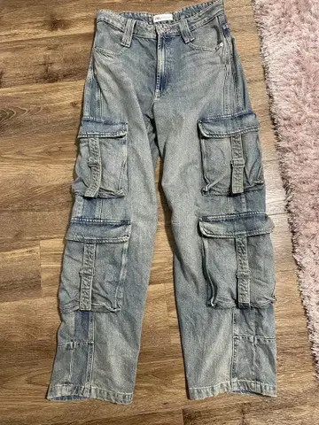 ZARA 미드라이즈 TRF 카고 데님 팬츠 size38