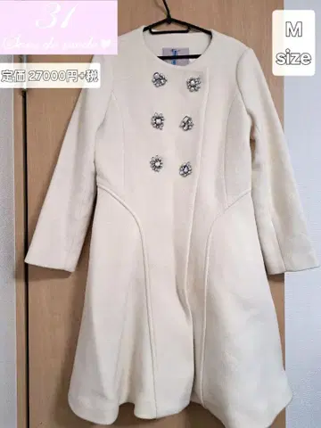 클리닝 완료 31 sons de mode 울 롱 코트 비쥬