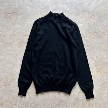 캐시미어 100% 하이넥 니트 스웨터 블랙 M