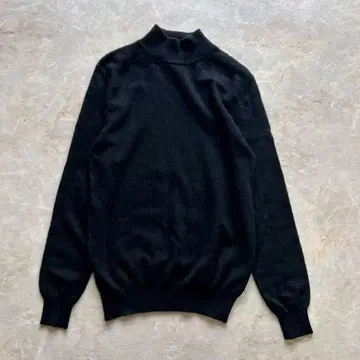 캐시미어 100% 하이넥 니트 스웨터 블랙 M