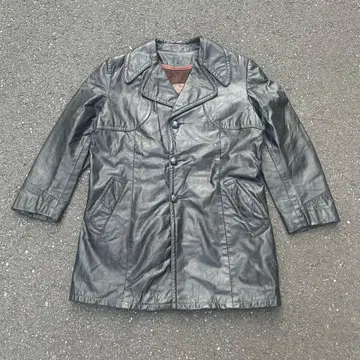 70's Sears Leather Car Coat Vintage