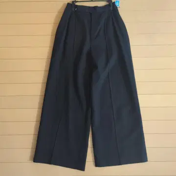 뮤베르 M 블랙 와이드 팬츠 38 울 혼방