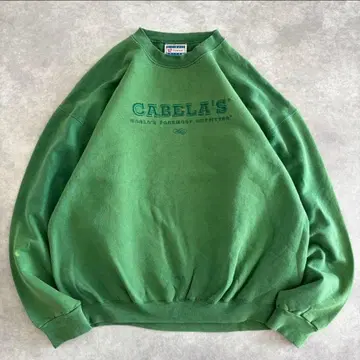 구제 의류 Hanes 헤인즈 맨투맨 자수 그린