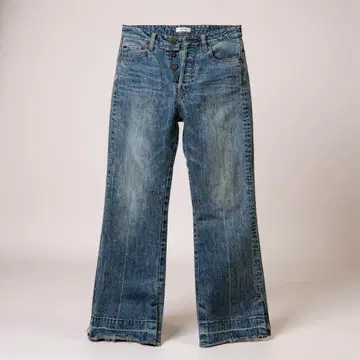 FRAY I.D [ RED CARD ] 세미 플레어 데님 팬츠 청바지