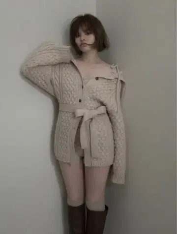 Andmary 셋업 Pam cable knit set up