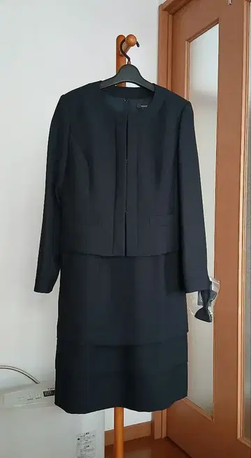 네이비 빅 사이즈 원피스 수트 크로스플러스