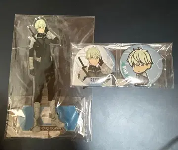 괴수8호 이치카와 레노 BIG 아크릴 스탠드 + 캔뱃지 2개 세트