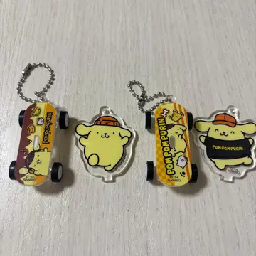 폼폼푸딩 스케이트보드형 키링 2개 세트