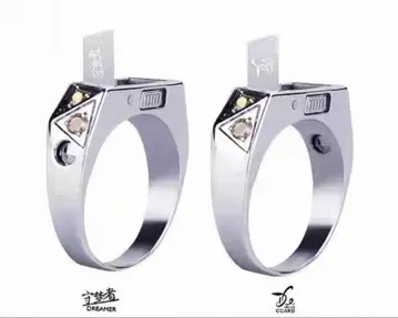 휴대하며 몸을 지키는 반지 실버 반지 파란 스톤