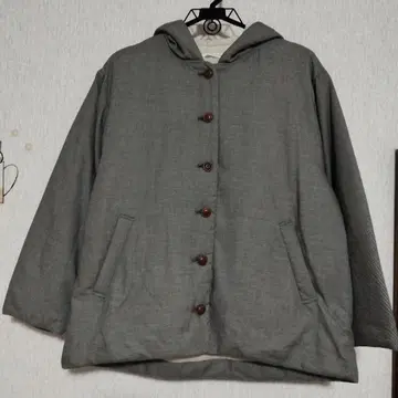 self+service C 보아 안감 후와리 후드 아우터 L 사이즈