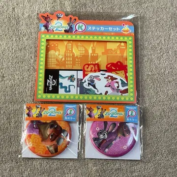 주토피아2 해피 복권 캔 거울 스티커 세트