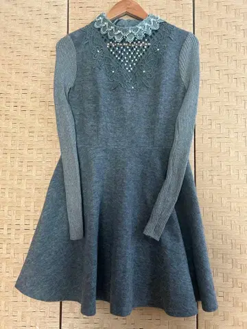 새상품 SUNSHINE 니트 원피스 그레이 프리 사이즈