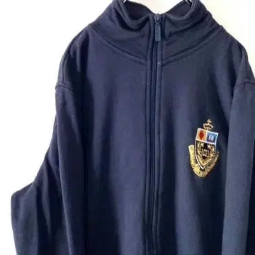 McCarthy 엠블럼 자수 풀 집업 맨투맨 블랙 블랙 구제 의류