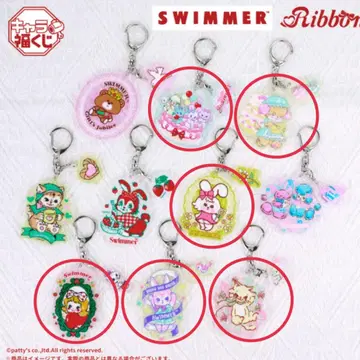 SWIMMER 스위머 캐릭터 복권 아크릴 키링 6개 세트