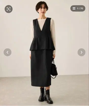 인기 로페피크닉 페플럼 원피스 M 사이즈