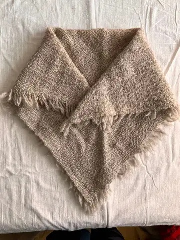 홈스펀 울 네커치프 그레이지 손으로 짠 손으로 짠 머플러 스톨