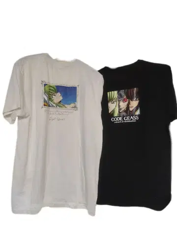 코드기어스 반역의 를르슈 한정판 T셔츠 2장 세트