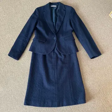 내추럴 뷰티 베이직 네이비 수트 타이트 스커트