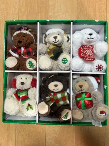 크리스마스 봉제 인형 6체 세트